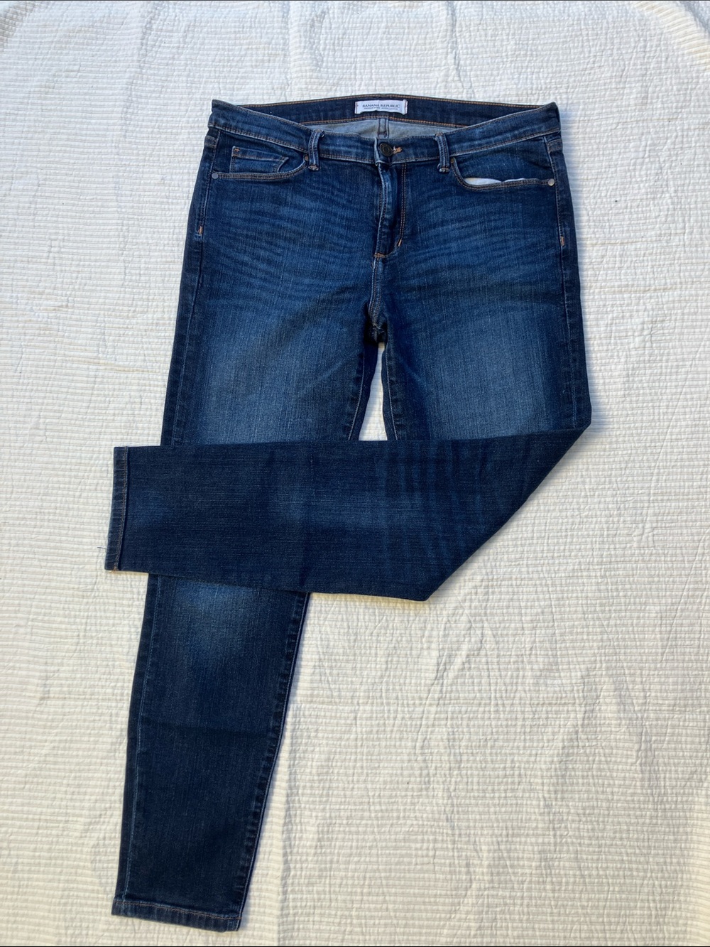 Banana Republic Luxe Touch Skinny Ankle Jeans Dark Wash Indigo Stretch Women 29
